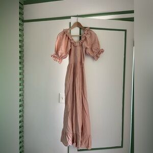 Rylee and Cru light pink maxi dress